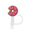 8-10mm Tapa de Pajita de Donut Tapón de Pajita Tapa Antipolvo Accesorios de Pajita de Dibujos Animados Cubierta Antipolvo de Goma Suave Reciclable