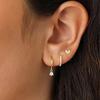 Pendientes de aro de cartílago drapeados transfronterizos de Amazon: exquisitos pendientes de aro dorados sencillos de tres piezas, ideal como regalo.