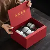 Cinco Famosos Juegos de Té Kung Fu de Horno, Una Tetera y Cinco Tazas, Uso Doméstico, Uso de Oficina, Caja de Regalo Completa, Caja de Regalo