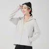 Ropa de Protección Solar de Punto Suave y Amigable con la Piel para Mujer Transfronteriza, Chaqueta Exterior de Seda Helada Transpirable, Chaqueta Multifuncional con Capucha para Piel para Mujer
