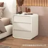 Armario de almacenamiento moderno y sencillo para mesita de noche de dormitorio, nuevo almacenamiento de madera maciza estilo crema de tres capas, ultraestrecho, lujo ligero, para uso doméstico
