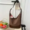 Bolso de Cubo de Gamuza de Gama Alta para Mujer Otoño e Invierno 2025 Nuevo Gran Capacidad Moda para Viajar Estilo Coreano Bolso de Hombro Único Cruzado