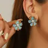 Pendientes de Perla de Tulipán Fresco Más Vendidos Transfronterizos para Mujer, Lujo Ligero y Sensación de Alta Gama, Un Pendiente que se Puede Usar de Dos Maneras
