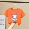 Camiseta de Manga Corta para Niña Estilo Verano Delgado 2026 Nueva Transpirable de Algodón Puro para Niñas y Niños Mayores Ropa Elegante