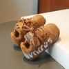 Zapatos de Algodón para Bebé Invierno Nuevos Tenis de Felpa para Niños Zapatos de Entrenamiento Moral con Estampado de Leopardo para Niñas Zapatos Deportivos para Niños de 1 a 6 Años