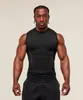 Colete Esportivo Masculino de Academia Verão Novo Secagem Rápida Respirável Sem Costura Fitness Corrida Treinamento Top Colado Sem Mangas