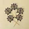 Tarjeta de decoración de pastel telaraña insertable Decoración de pastel de Spider-Man Mesa de postres Bandera 3G Telaraña insertable