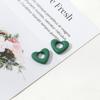 Pendientes de aleación con forma de corazón rojo, estilo retro, de gran tamaño, para hacer uno mismo, con diseño de amor, collar y accesorios de joyería.