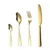 Suministro Directo Transfronterizo Juego de Cubiertos de Acero Inoxidable Cuchillo, Tenedor y Cuchara 4 Piezas Regalo Hotel Cuchillo, Tenedor y Cuchara para Bistec Occidentales