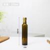 Botella redonda de vidrio para aceite de oliva, tamaño múltiple, sombreado, botella de vidrio verde oscuro, botella cuadrada para aceite de sésamo, botella para aceite de té, botella de vino al por mayor