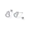 Pendientes Huecos de Plata Pura S999 con Forma de Calabaza y Cierre de Rosca, No Necesitan Quitarse para Dormir, Pendientes de Rosca