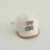 Comércio Exterior Novo Boné Pequeno de Aba Curta com Viseira Bebê Coreano Fofo Desenho Animado Urso Boné de Beisebol Chapéu de Bebê Outono