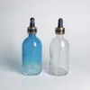 Frasco de essência de 100ml frasco de solução estoque de ácido hialurônico 24K frasco conta-gotas de vidro frasco para óleo essencial de e-commerce transfronteiriço em estoque