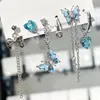 Pendientes de Corazón de Mariposa Dulces y Frescos Juego de Seis Piezas Nuevo y Moderno 2025 Pendientes Elegantes de Lujo Accesible Pendientes de Nicho de Gama Alta para Mujeres