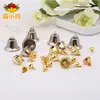 Sino de Metal de Boca Aberta 1-3cm, Sino de Vento para Decoração de Natal, Sino Estilo Antigo