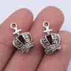 18x 11mm 2.2g prata antiga comércio exterior liga de zinco acessórios de joias pequeno pingente pingente de coroa