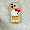 Cabeça de Abóbora Desenho Animado Fofo Gato Kt Adequado para Capa de Celular Apple 17Promax Bolsa Iphone16 15 Halloween 14
