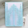 Cartão de Convite de Casamento Personalizado Corte a Laser Design Vazado Cartão de Convite Castelo Preto de Noivado Cartão de Saudação de Feriado Estoque de Fábrica