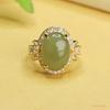 Anillo de Jade Hetian Natural Aiyu Anillo de Dedo de Jadeíta Nuevo Estilo Chino Joyería al por Mayor Dropshipping S4051712L