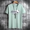 Camiseta de manga corta de verano para hombre, holgada, de media manga, a la moda, informal, para estudiantes, combina con todo, talla grande