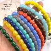 Cuentas cilíndricas de vidrio de 9*8 mm, color porcelana, imitación jade, forma de barril, pequeñas cuentas de azufaifa multicolor, accesorios para joyería DIY