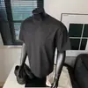 Camiseta de Verano para Hombre de Manga Corta, Transpirable, de Secado Rápido, con Empalme de Malla Transfronteriza, Seda Helada Fina, Camiseta Deportiva de Manga Corta para Hombre