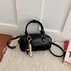 Nova Bolsa de Bowling Outono/Inverno 2026 Moda Feminina Bolsa de Mão Bolsa Transversal Retro Versátil Bolsa de Ombro para o Dia a Dia