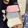1 pieza Bolsa de almacenamiento de cosméticos de piel sintética sólida para mujer con cremallera Organizador de maquillaje Bolso Estuche de papelería para lápices Estuche de viaje para maquillaje Artículos de tocador