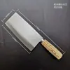 Faca de Cozinha Master Zhou de Aço Cromado com Cabo de Madeira, Faca de Cozinha Doméstica de Aço Inoxidável, Faca de Açougueiro Forjada para Vendedores de Rua