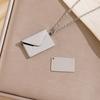 Collar de Sobre Estilo Europeo y Americano Acero de Titanio Grabado Carta de Amor Sobre Transfronterizo Colgante Diseño Creativo Cadena para Cuello de Celebridad de Pareja en Internet