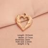 Venta caliente Personalizado Simple Acero Inoxidable Exterior Agujero Único Hueco Bulto Corazón Amor Corazón DIY Colgante Accesorios