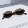 Óculos de Sol Fotocromáticos Sem Aro Estilo Menina Picante Europeia e Americana Moda Luxo Leve Decorativos Novos Para Proteção Solar ao Ar Livre