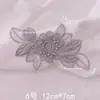 Pegatinas de Parche Adhesivo Gris del Fabricante, Pegatinas de Tela Bordadas a Mano con Encaje para Ropa, Mosquiteros, Bolsas, Zapatos y Sombreros, Pegatinas para Agujeros