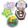 Muestra de Prueba de Nuevo Pegatina Destellante de Estrella de Cinco Puntas para Dibujos Animados Infantiles, Sello de Goma Suave de PVC, Parche Lavable