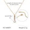 Collar geométrico de acero inoxidable con circón estilo ins europeo y americano inspirado en influencers, cadena versátil de lujo ligero para la clavícula, de moda, para mujer