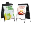 Soporte de Póster de Hierro Exhibidor de Cartelera Portátil de Doble Cara Soporte de Exhibición Plegable para Tablero Kt Letrero de Pie de Starbucks Soporte de Exhibición Portátil