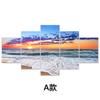 Pintura Suspensa Personalizada de Luxo Pintada por Spray para Sala de Estar, Hotel, Apartamento, Quarto, Mesa de Cabeceira, Decoração de Pôr do Sol na Beira-Mar