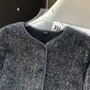 Nueva ropa exterior de otoño e invierno 2026 para mujer, cárdigan, estilo Chanel, chaqueta de forro polar de lana de cordero, chaqueta de cuello redondo