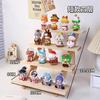 Escada de madeira Rack de armazenamento Desktop Blind Box Storage Display Rack Bubble Mate Feito à mão Marca Boneca Modelo Prateleira