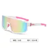 Nuevas Gafas Deportivas para Montar al Aire Libre Hombres Marco Grande Europeo y Americano Gafas de Sol Conectadas Moda Transfronteriza Gafas de Sol Coloridas Protección Ocular