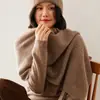 Bufanda Nueva de Cachemira Pura para Otoño e Invierno para Hombres y Mujeres, Chal Grande de Cachemira con Corte de Hoja, Bufanda Larga Cálida