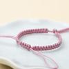 Pulseira de corda vermelha pura tecida à mão, nó plano, corda de mão, corda de mão semiacabada para Ben Ming Nian, pulseira para amantes de homens e mulheres, atacado