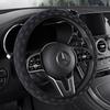 Venta al por mayor transfronteriza de fundas para volante de coche a cuadros, universales para las cuatro estaciones, nuevas, sin anillo interior, con banda elástica