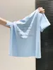 Camiseta de Manga Curta com Estampa de Letras Estilo Doce e Suave Coreano para Mulheres Verão 2026 Novo Top Curto Casual A11167