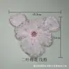 Aplique de Vestido de Noiva Bordado Francês Estilo Fada de Su Shi com Decoração de Flor no Peito, Bordado em Renda Plissada com Miçangas, Miçangas Bolha Tridimensionais e Flor de Ameixa