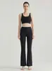 Nuevos Pantalones de Verano Estilo Nude, Micro-Campana para Mujer, Pantalones Casuales Adelgazantes, Pantalones Delgados de Pierna Ancha de Cintura Alta para Uso al Aire Libre, Pantalones de Yoga