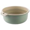 Cesta de Drenagem Japonesa de Camada Dupla para Uso Doméstico na Cozinha, Cesta para Lavar Vegetais, Cesta de Armazenamento, Plástico Oco Multifuncional, Escorredor para Lavar Arroz, Cesta de Frutas