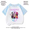 Transfronterizo Nuevo Producto K-Pop Hunter Grupo de Chicas Periféricos Niños y Niñas Camisetas de Manga Corta Ropa Nueva de Verano Tendencia