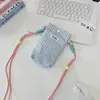 Bolsa Feminina Xadrez para Celular, Pequena Bolsa Transversal Fashion, Bolsa de Ombro Casual Japonesa e Coreana, Porta-Moedas e Cartões, Mini Bolsa de Armazenamento