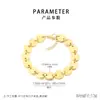 Pulsera de Disco Brillante Personalizada de Estilo Europeo y Americano para Mujer, Joyería de Acero Inoxidable Simple y Fresca Estilo Ins al por Mayor